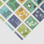 Schattigee postzegels tissuepapier (Detail)