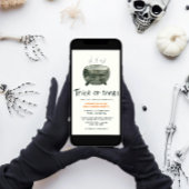 Schattigee Pot Trick or treat Halloween Party Kaart