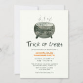 Schattigee Pot Trick or treat Halloween Party Kaart (Voorkant)