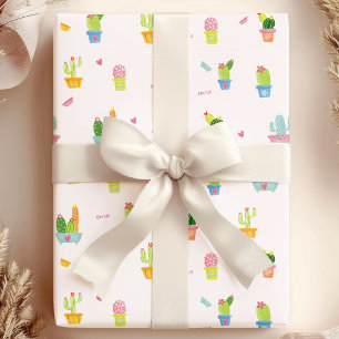 Schattigee potcactussen & woestijn Plant Cadeaupapier