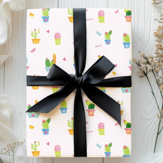 Schattigee potcactussen & woestijn Plant Cadeaupapier