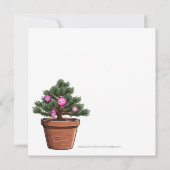 Schattigee Potten Vakantiebomen met Roze Baubles F Kaart (Achterkant)