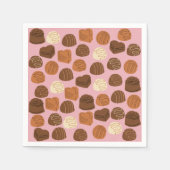 Schattigee pralines pralines papieren servetten (Voorkant)