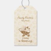 Schattigee Pram Baby is Brouwen Baby shower Cadeaulabel (Voorkant)