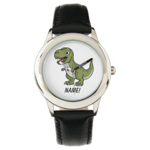 Schattigee prehistorische leuke dinosaurus cartoon horloge