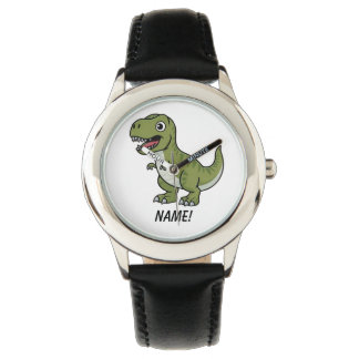 Schattigee prehistorische leuke dinosaurus cartoon horloge