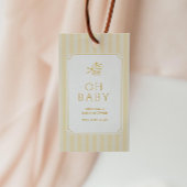 Schattigee Preppy Baby kinderwagen Baby shower Cadeaulabel