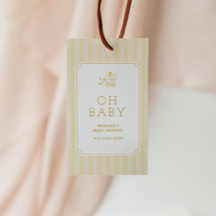 Schattigee Preppy Baby kinderwagen Baby shower Cadeaulabel