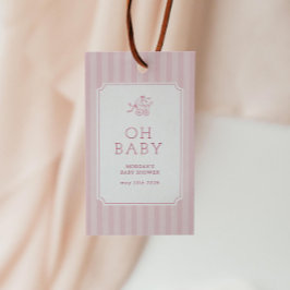 Schattigee Preppy Baby kinderwagen Baby shower Cadeaulabel