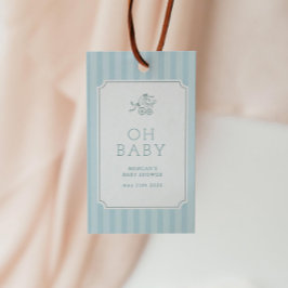 Schattigee Preppy Baby kinderwagen Baby shower Cadeaulabel