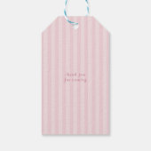 Schattigee Preppy Baby kinderwagen Baby shower Cadeaulabel (Achterkant)