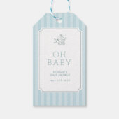 Schattigee Preppy Baby kinderwagen Baby shower Cadeaulabel (Voorkant)