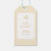 Schattigee Preppy Baby kinderwagen Baby shower Cadeaulabel (Voorkant)