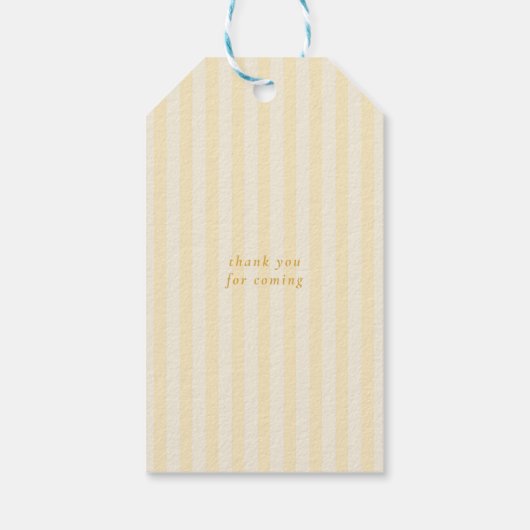 Schattigee Preppy Baby kinderwagen Baby shower Cadeaulabel (Achterkant)