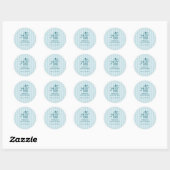 Schattigee Preppy Baby kinderwagen Baby shower Ronde Sticker (Vel)