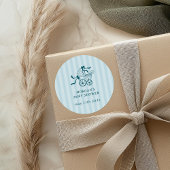 Schattigee Preppy Baby kinderwagen Baby shower Ronde Sticker