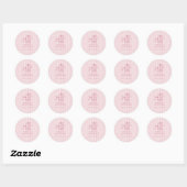 Schattigee Preppy Baby kinderwagen Baby shower Ronde Sticker (Vel)