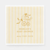 Schattigee Preppy Baby kinderwagen Baby shower Servet (Voorkant)