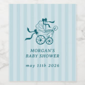 Schattigee Preppy Baby kinderwagen Baby shower Wijn Etiket (Enkel label)