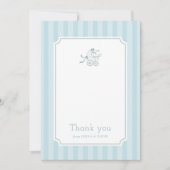 Schattigee Preppy Baby kinderwagen bedankkaart (Voorkant)