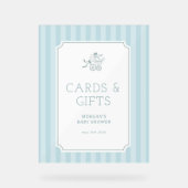 Schattigee Preppy Baby Stroller Baby shower Uitnod Acryl Bord (Voorkant)