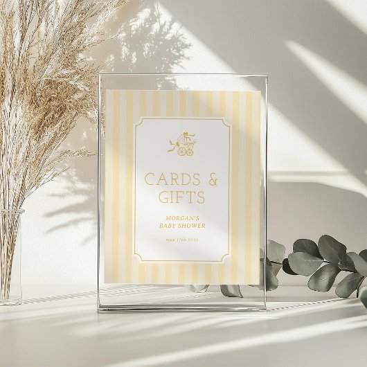 Schattigee Preppy Baby Stroller Baby shower Uitnod Acryl Bord