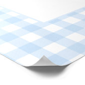 Schattigee Preppy Blue Gingham Bow stropdas Baby B Poster (Hoek)