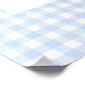 Schattigee Preppy Blue Gingham Bow stropdas Baby B Poster (Hoek)