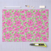 Schattigee Preppy Christmas Pink & Green Poinsetti Tissuepapier (Craft)