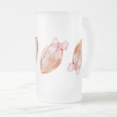 Schattigee Preppy football herfst Vrouwen Boog wat Matglas Bierpul (Voorkant rechts)