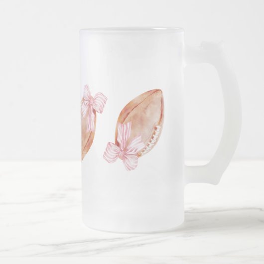 Schattigee Preppy football herfst Vrouwen Boog wat Matglas Bierpul (Rechts)