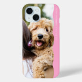 Schattigee preppy golvende rand roze foto Case-Mate iPhone case (Achterkant)