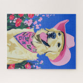 Schattigee preppy hondenpuzzel legpuzzel (Horizontaal)