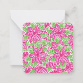 Schattigee Preppy Kerst Roze Groen Cadeau Behuizin Notitiekaartje (Achterkant)