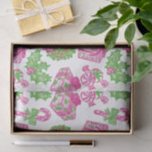 Schattigee Preppy Kerst Roze & Groene Cadeaus & Bo Tissuepapier (Geschenk)