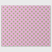 Schattigee Preppy Kerst Roze & Groene Chevron Kran Cadeaupapier (Vlak)