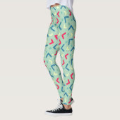 Schattigee Prestaties Groene Yogabroek Leggings (Links)