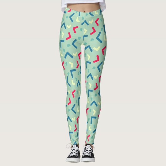 Schattigee Prestaties Groene Yogabroek Leggings (Voorkant)