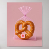 Schattigee Pretzel Art Print, Gezellige Bakkerij K Poster (Voorkant)