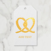 Schattigee Pretzel Tekening Prints Aangepaste teks Cadeaulabels (Voorkant)