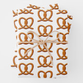Schattigee Pretzel Tekening Prints Inpakpapier Vel (In situ)
