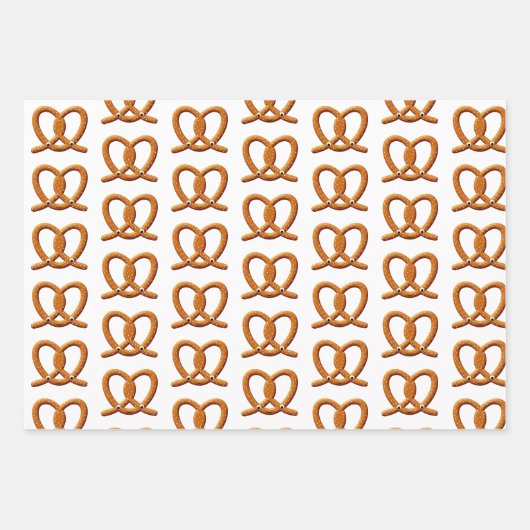 Schattigee Pretzel Tekening Prints Inpakpapier Vel (Voorkant)