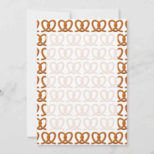 Schattigee Pretzel Tekening Prints Kaart (Voorkant)
