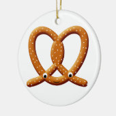 Schattigee Pretzel Tekening Prints Keramisch Ornament (Links)