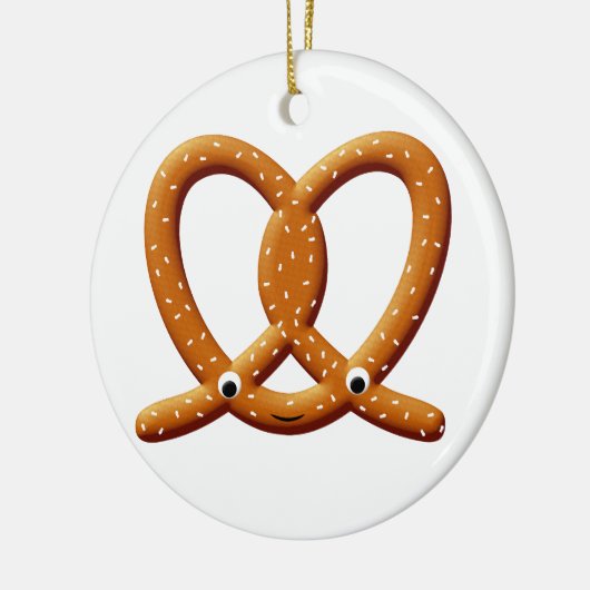 Schattigee Pretzel Tekening Prints Keramisch Ornament (Links)