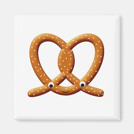 Schattigee Pretzel Tekening Prints Magneet (Voorkant)