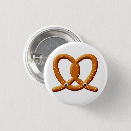 Schattigee Pretzel Tekening Prints Ronde Button 3,2 Cm (Voorkant /achterkant)