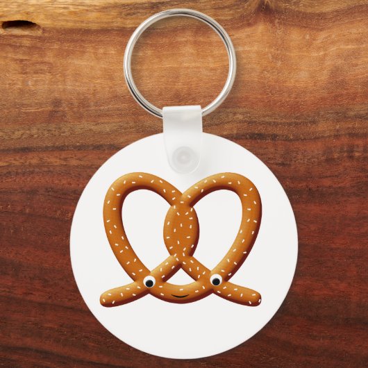 Schattigee Pretzel Tekening Prints Sleutelhanger (Achterkant)