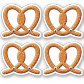 Schattigee Pretzel Tekening Prints Sticker (Voorkant)