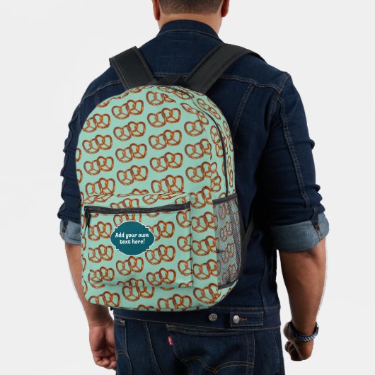 Schattigee Pretzel Twisted Loaf Pattern elke kleur Bedrukte Rugzak (Insitu (model))